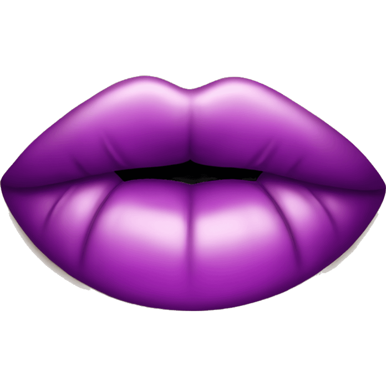 Purple kissy lips emoji