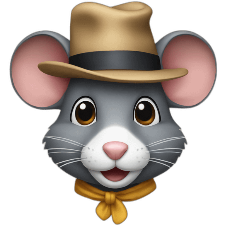 A mouse withh fedora emoji