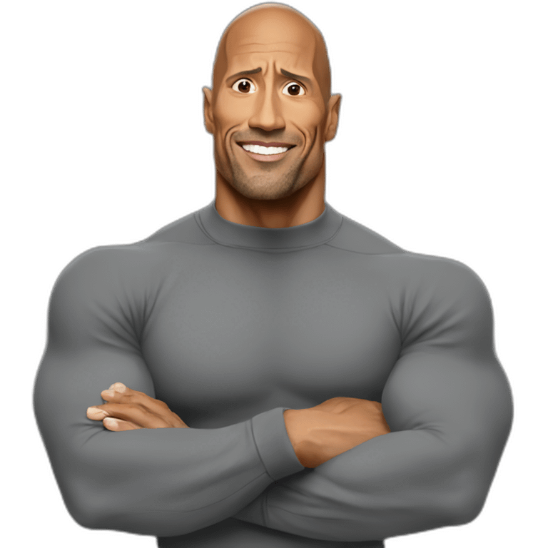 the rock turtleneck meme emoji