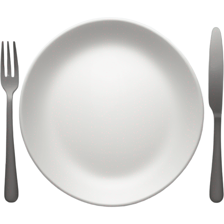 Empty plate on the table emoji