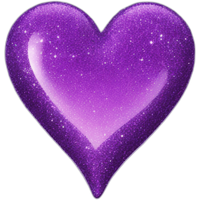 Purple glitter heart emoji