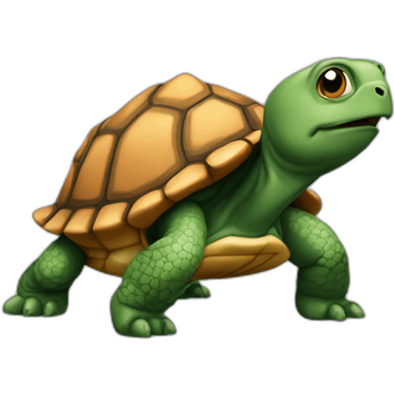 tortue sur renard emoji