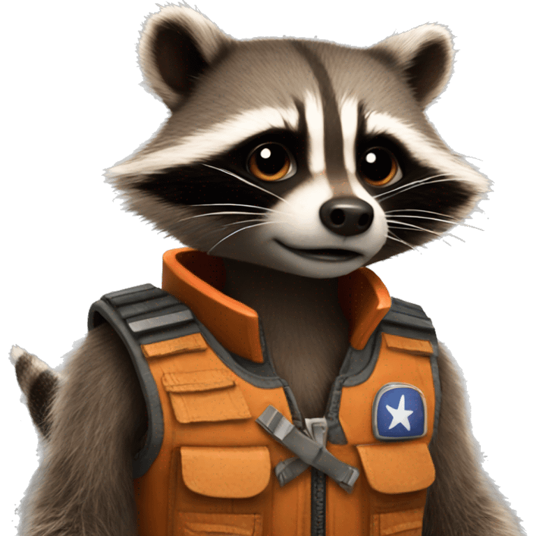 Rocket racoon emoji