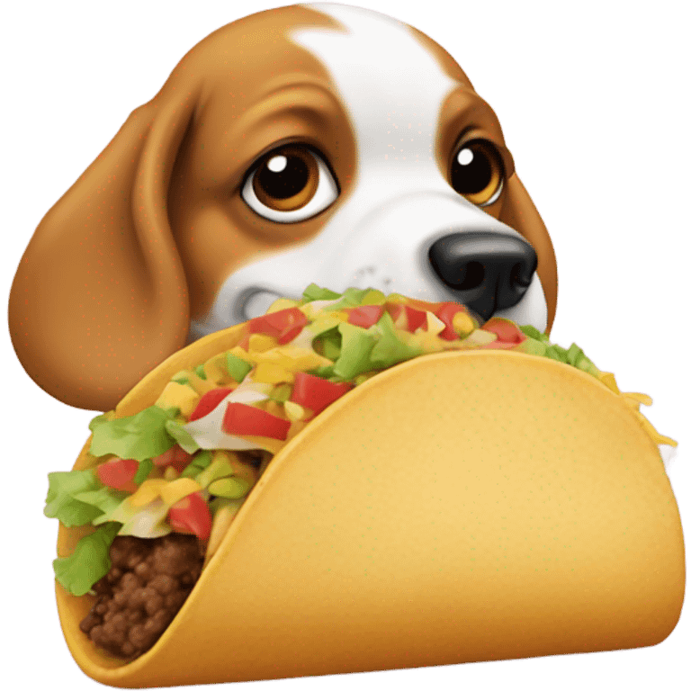 Dog eating a taco emoji