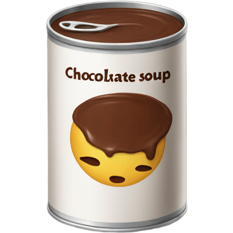 Can of chocolate soup emoji