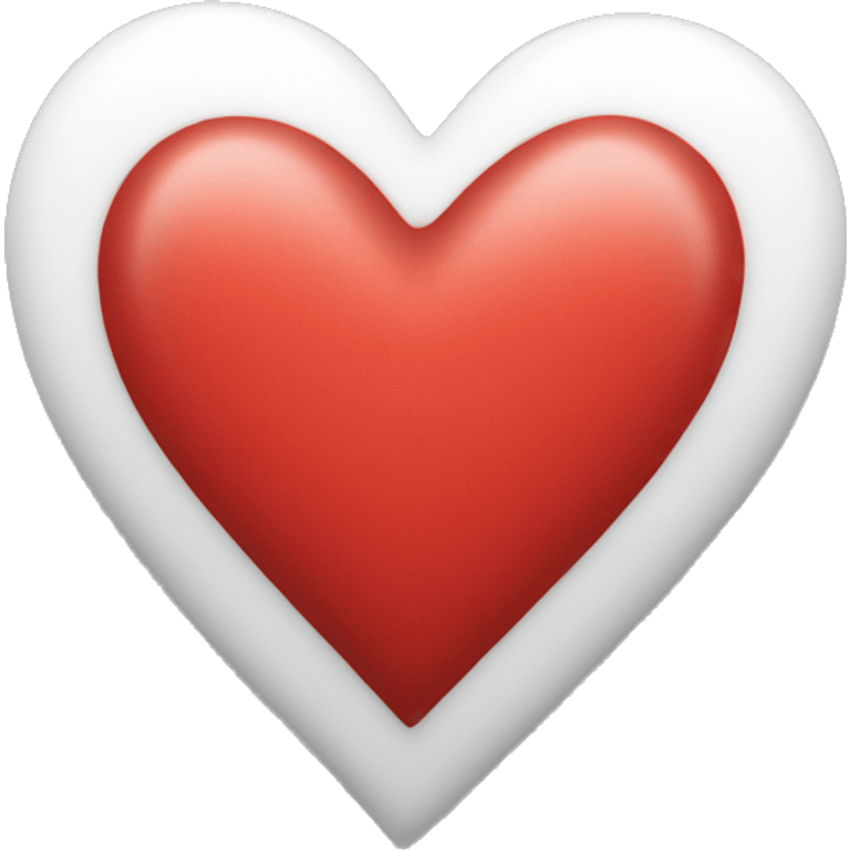 White and red heart emoji