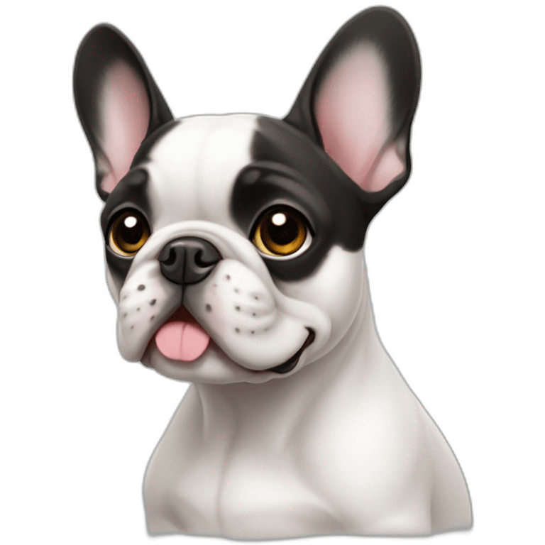 french bulldog white emoji