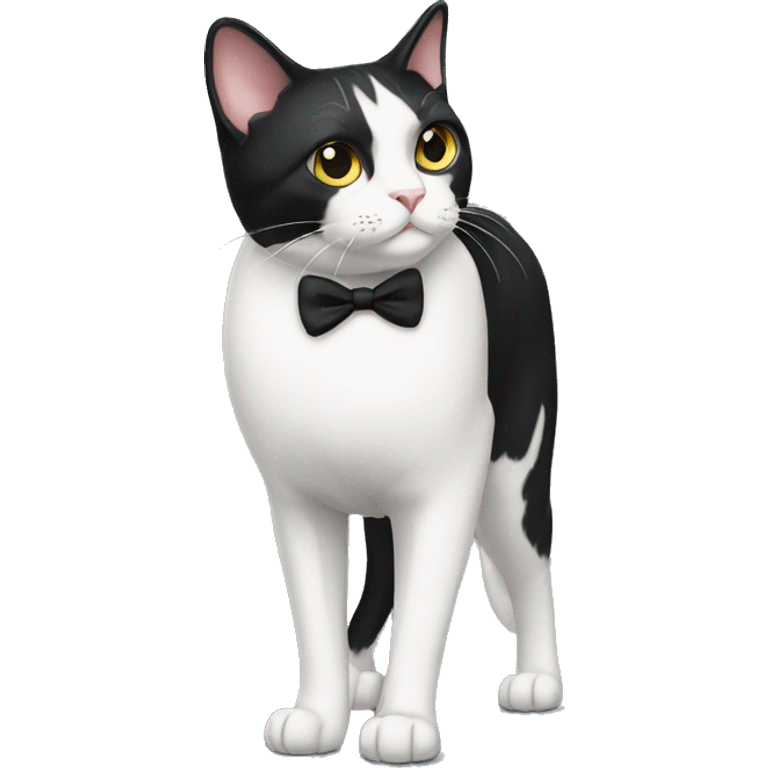 Tuxedo Cat Full Body emoji