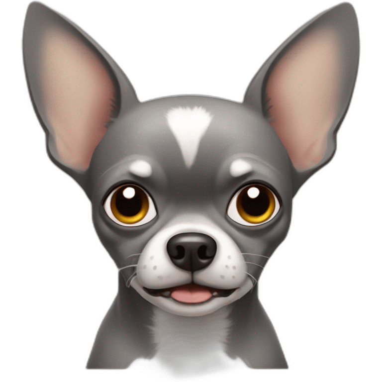 Gray Chihuahua angry emoji