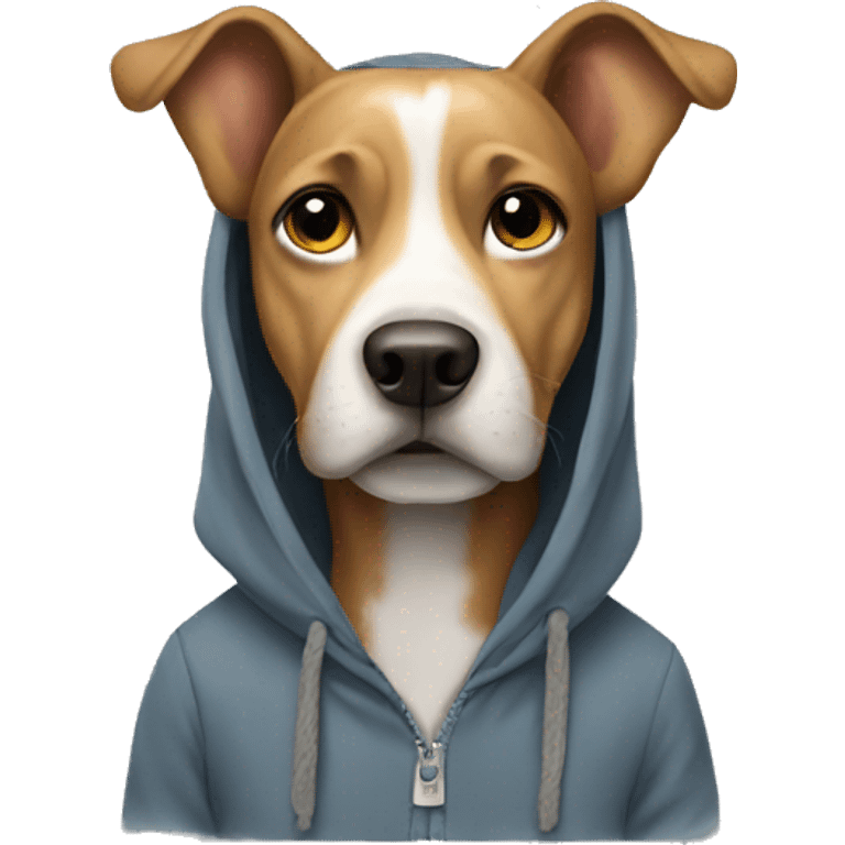 dog wearing hoodie emoji