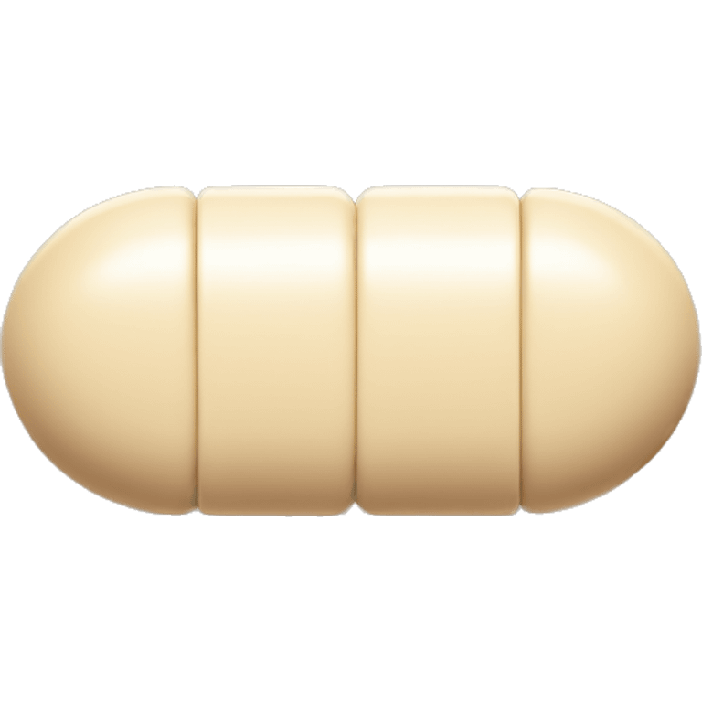 Singular beige pill with a line down the center  emoji