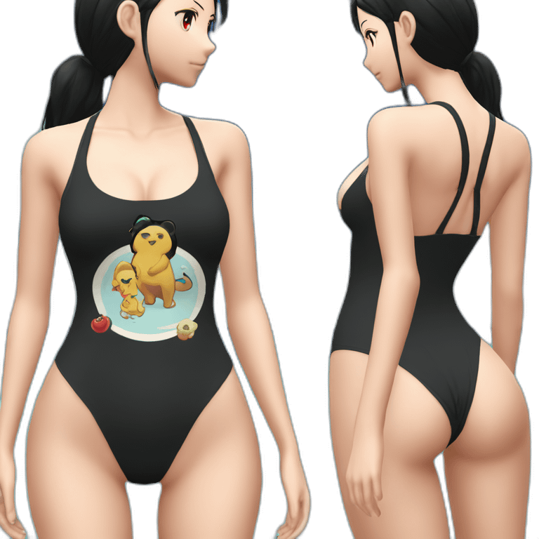 nico robin full body pawg one piece swimsuit back emoji