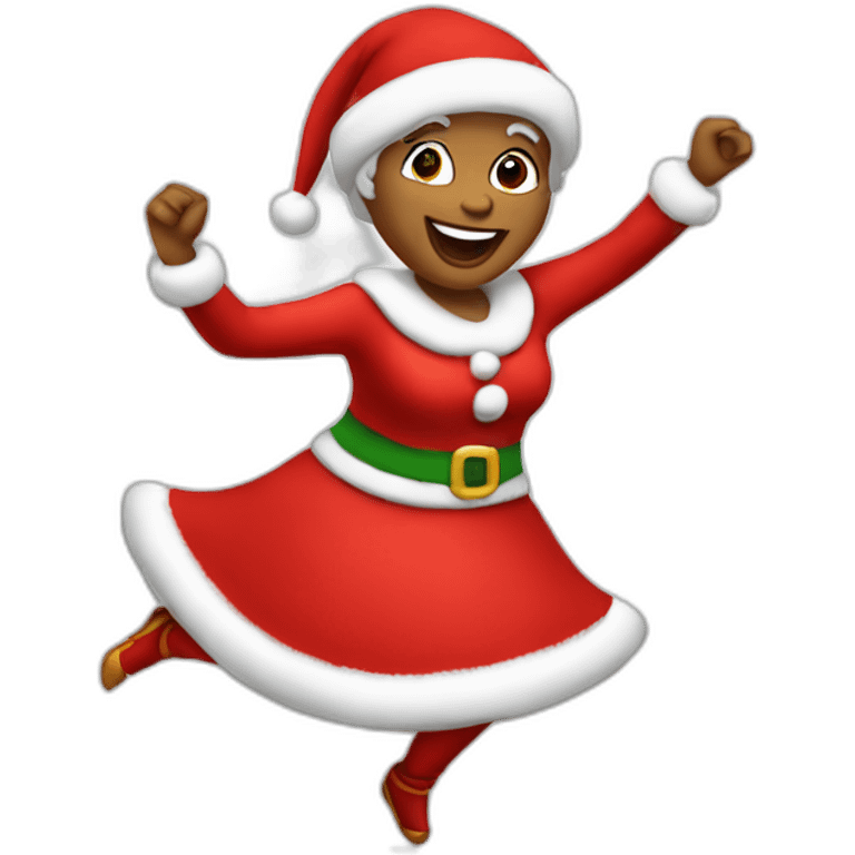 mrs santa claus dancing emoji