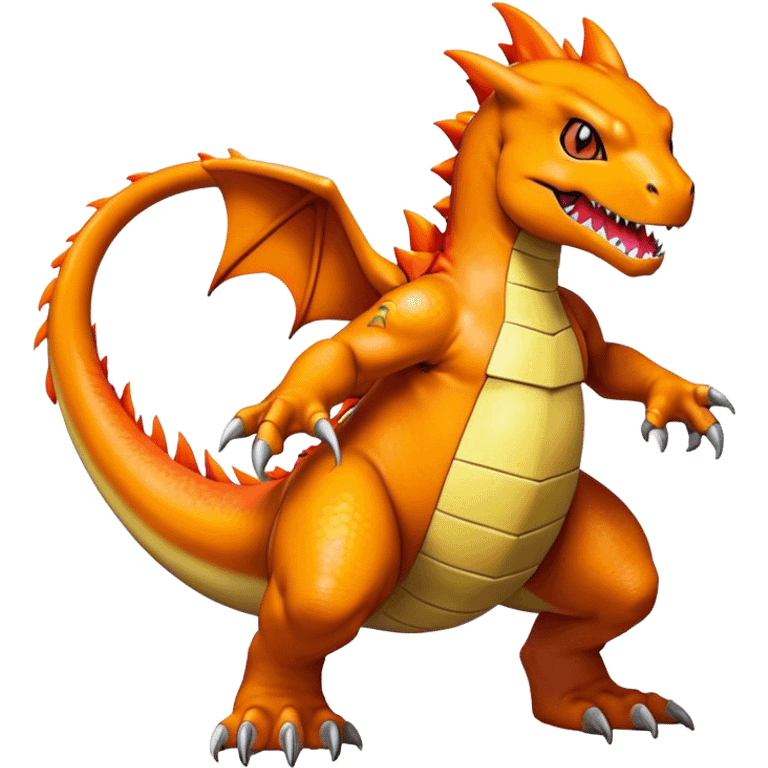  Cool Edgy Shiny Futuristic Ethereal Legendary Greymon-Digimon-Charmander-Charizard-Agumon-Charmeleon-Reptile full body emoji