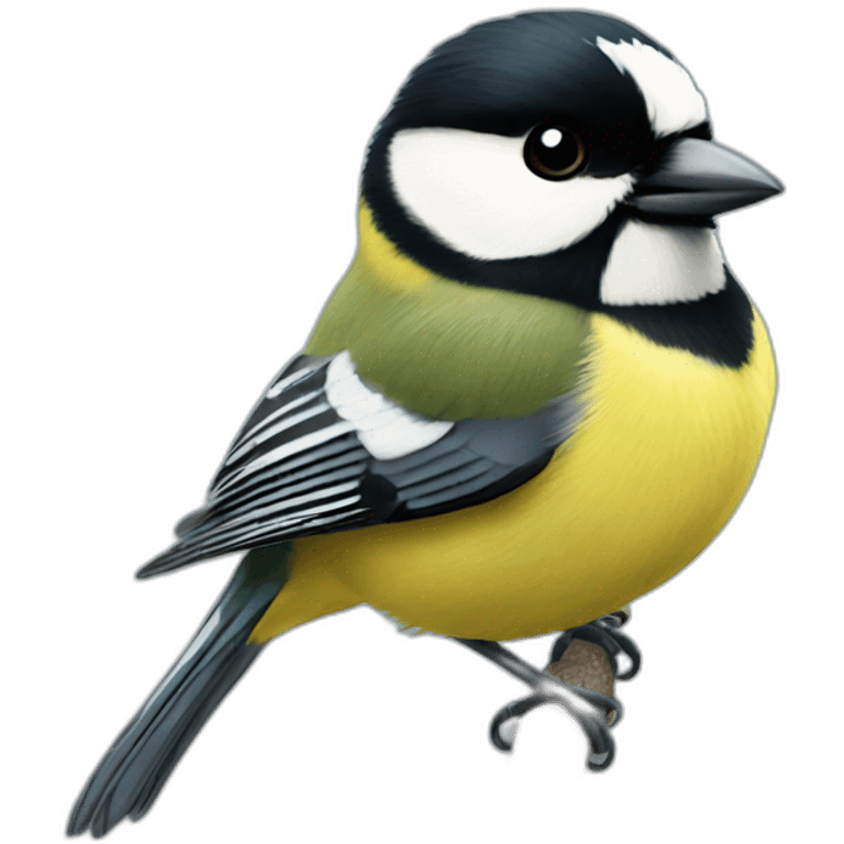 happy great tit bird head emoji