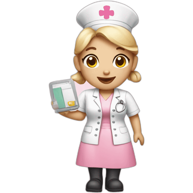 pink pig nurse emoji