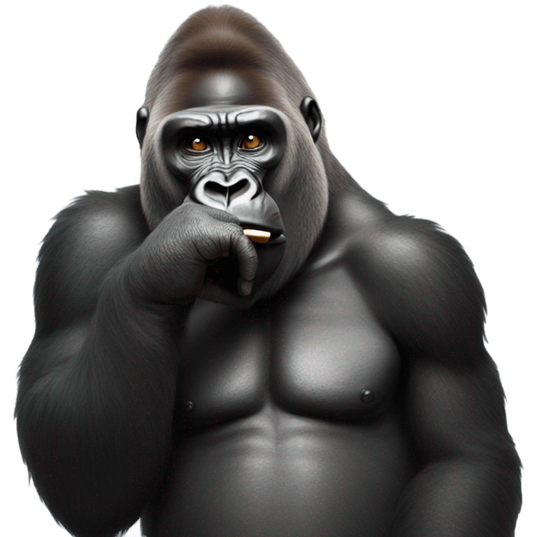 Gorilla blowing kiss emoji