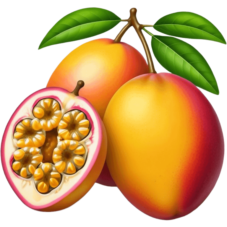 Mango and passionfruit emoji