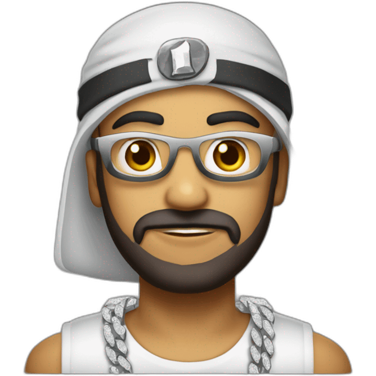 parsi rapper with diamond chain that says LFG emoji