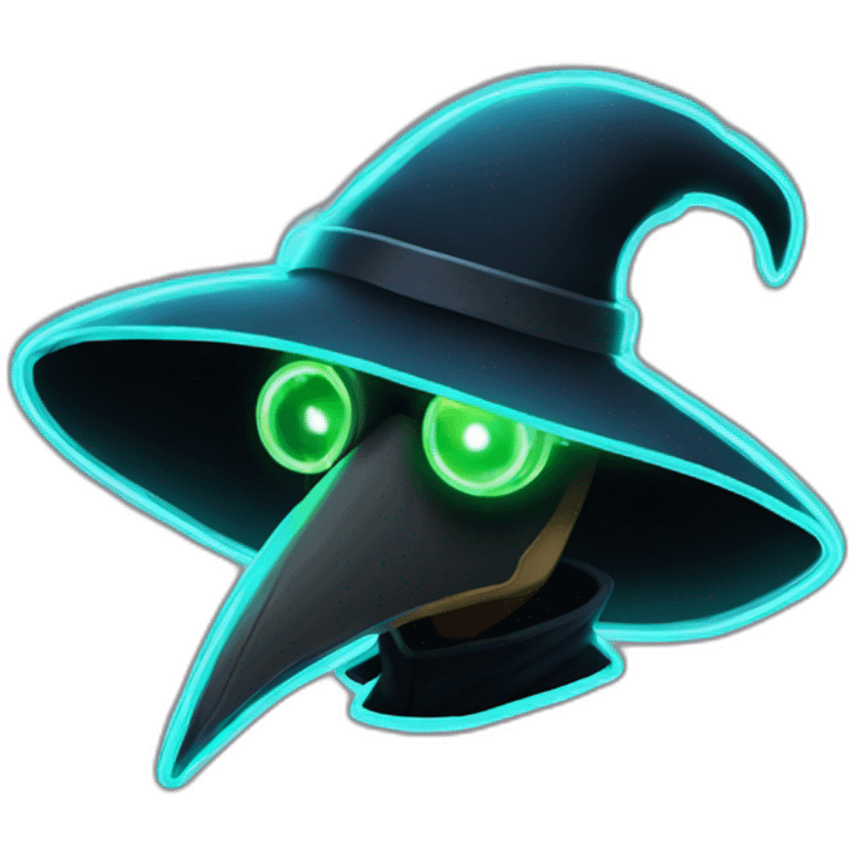 hype plague doctor with glow sticks emoji