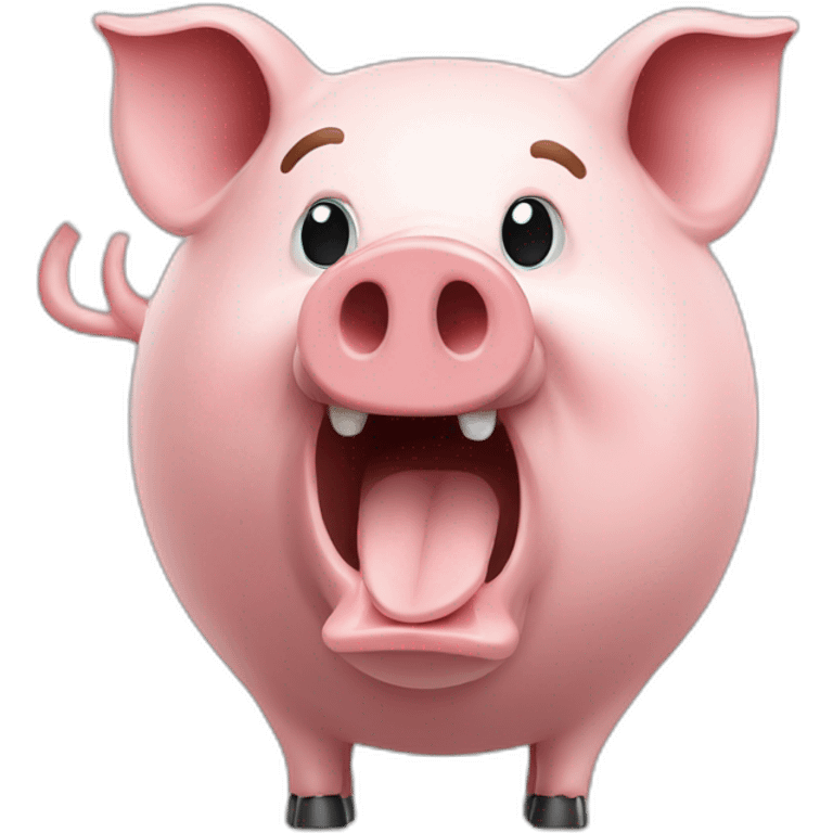 face of a pig talking into loudspeaker emoji