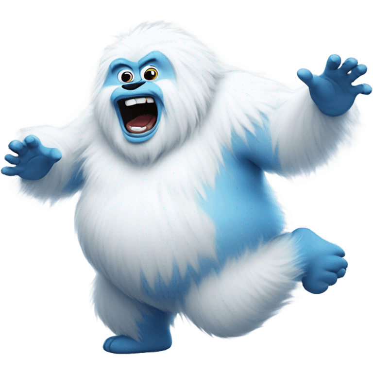 fat yeti runnibg emoji