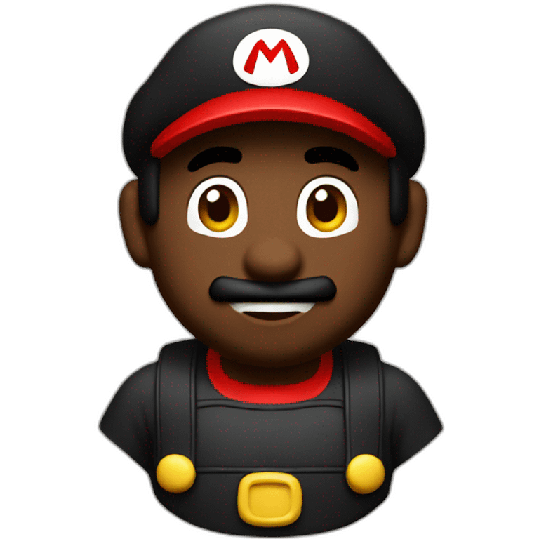 black mario emoji