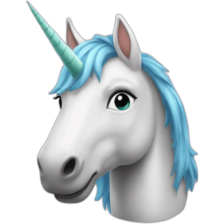 Une licorne tout sal emoji