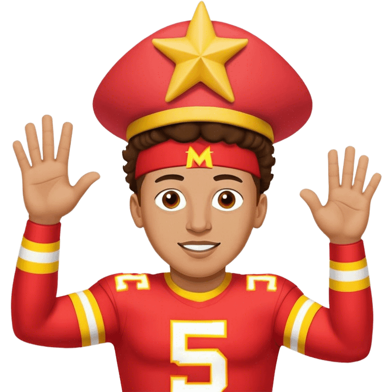 Patrick mahomes waving to patrick star emoji