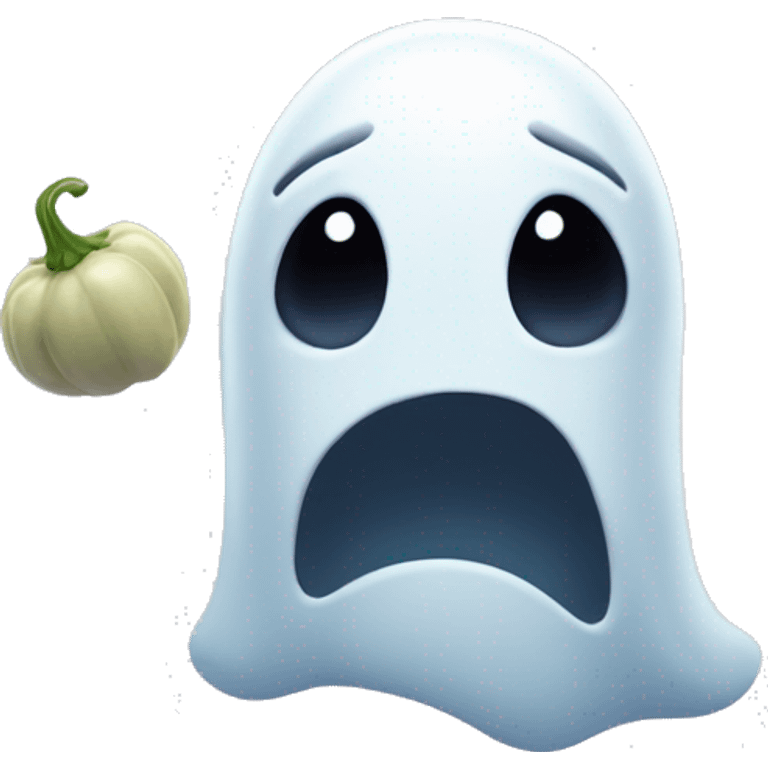 Ghost salivating with thoughts of eggplants emoji