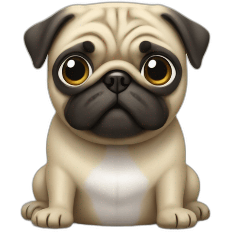 Pug dans une tirelire emoji