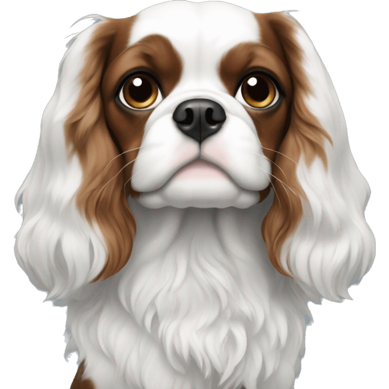 A black and white cavalier emoji