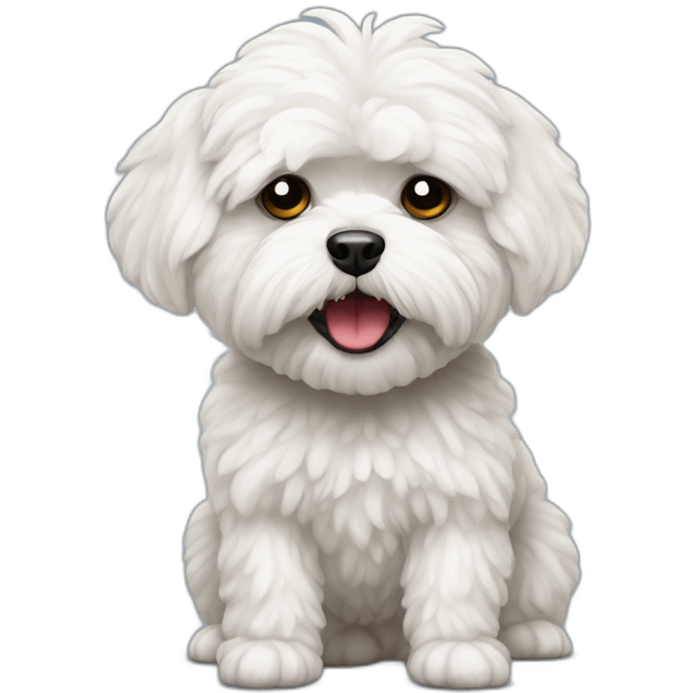 White maltipoo angry  emoji