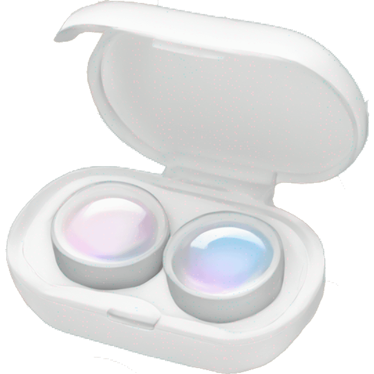 dual compartment prescription contact lens case emoji