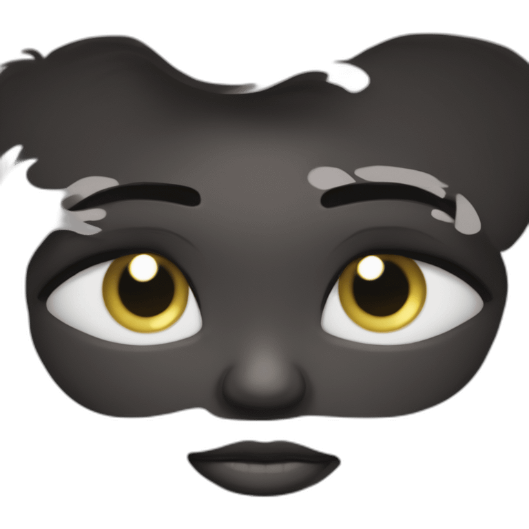 Hommme noir avec une corpulence un peu grosse et un nez un peu gros et des petits yeux  emoji