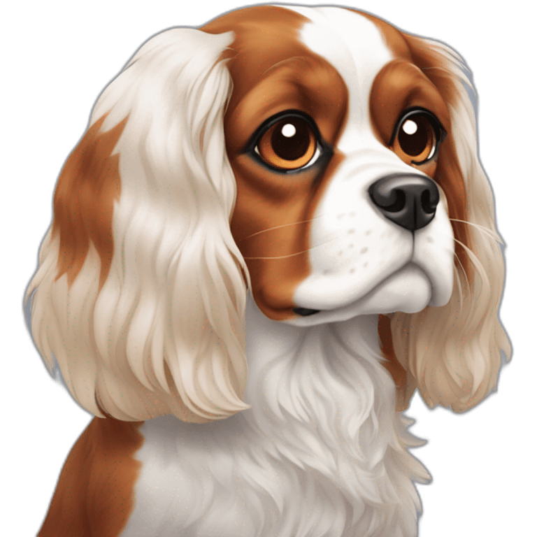 Cavalier King Charles Spaniel tricolor emoji