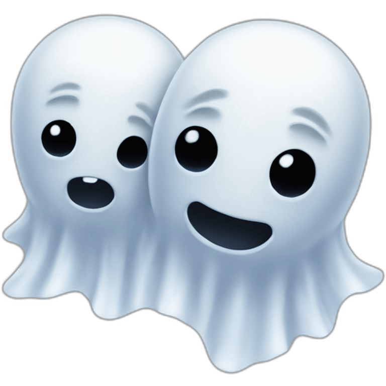 two ghosts hugs emoji