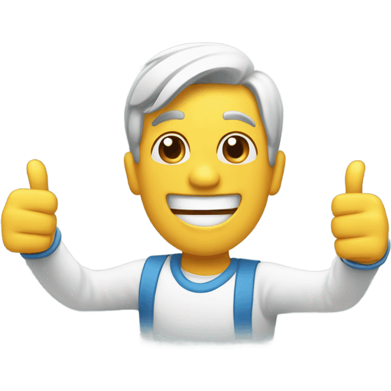 Person giving 2 thumbs up emoji