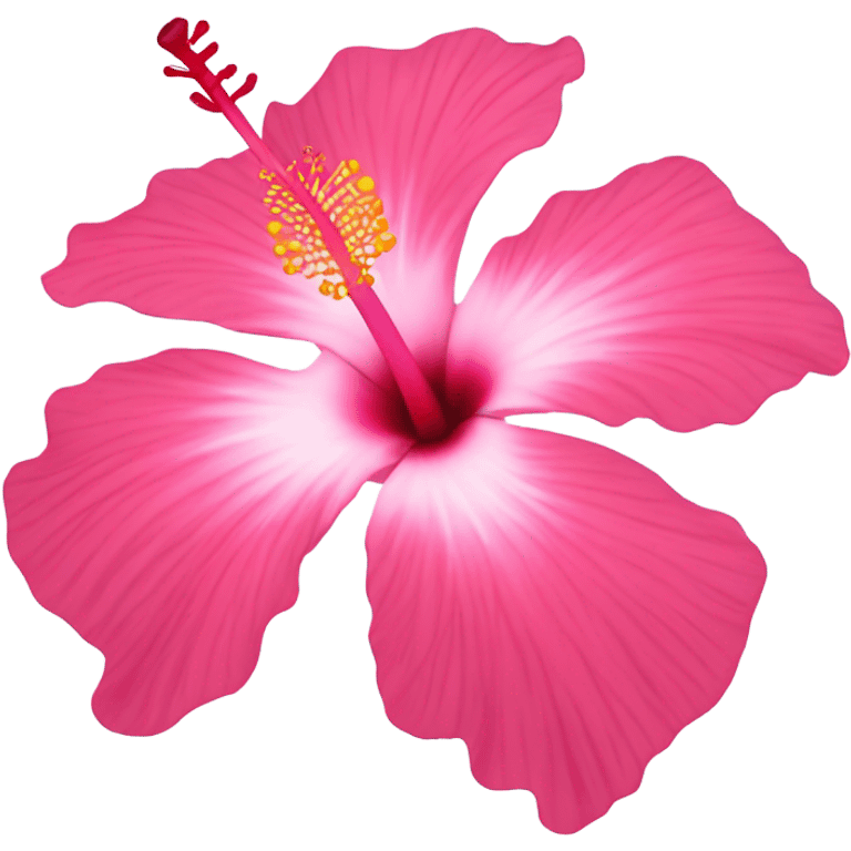 Pink hibiscus flower emoji