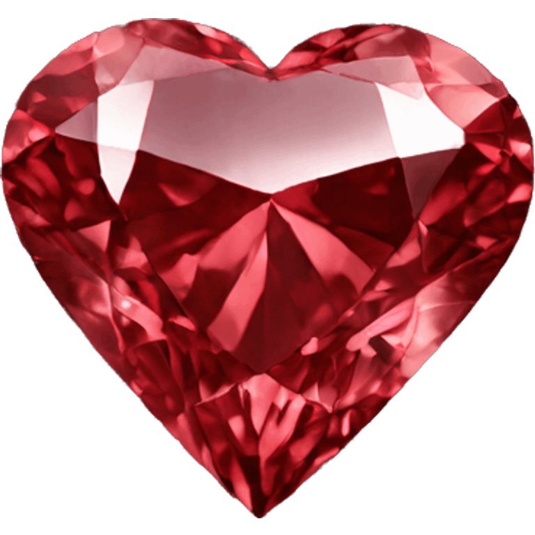 Heart shaped 56-carat red diamond emoji