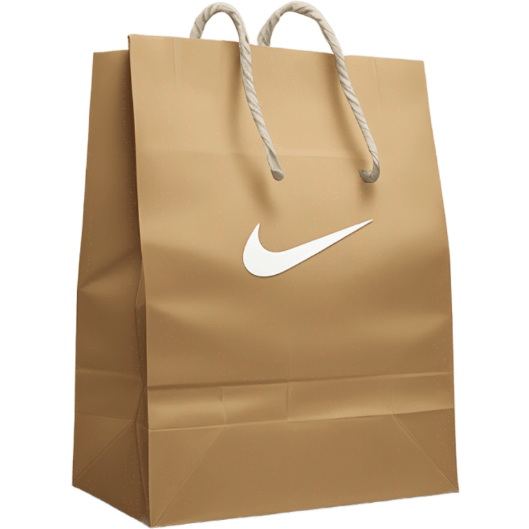 paper bag with nike logo emoji