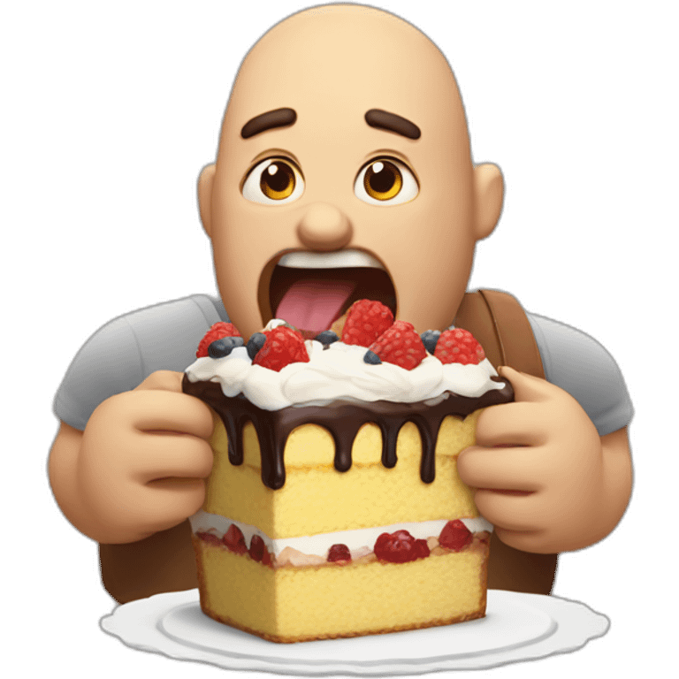 big guy eating cake emoji