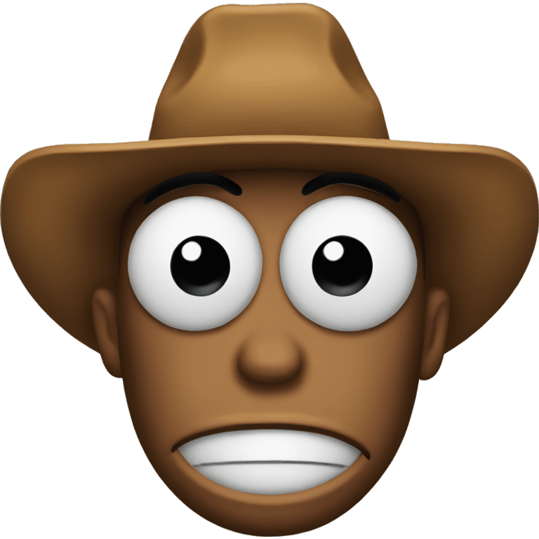 emoji face with cowboy hat on sobbing emoji