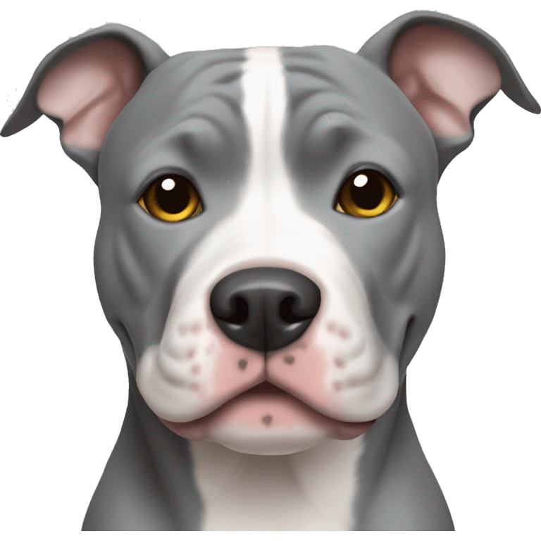 Grey and white pitbull emoji