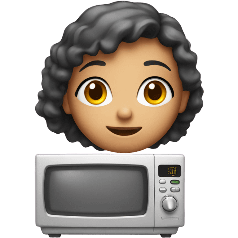 Girl with microwave  emoji