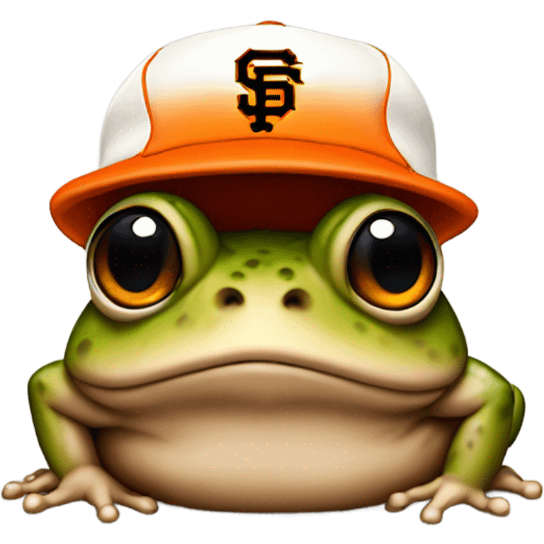 Toad with san francisco giants hat emoji