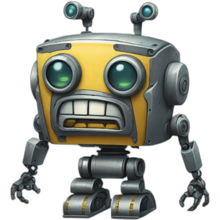 Dissatisfied robot  emoji