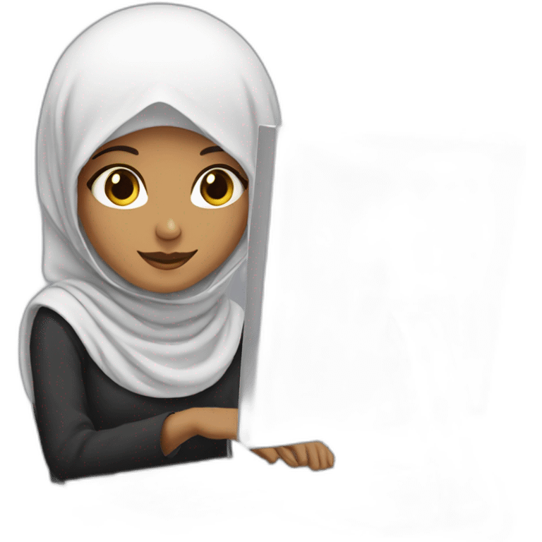 Hijab girl computer emoji