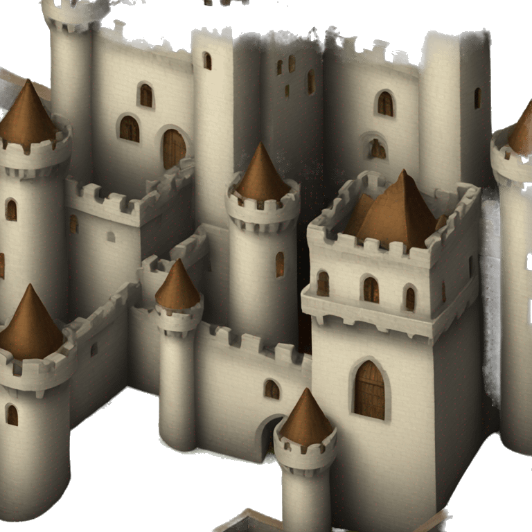 Medieval castle dark emoji