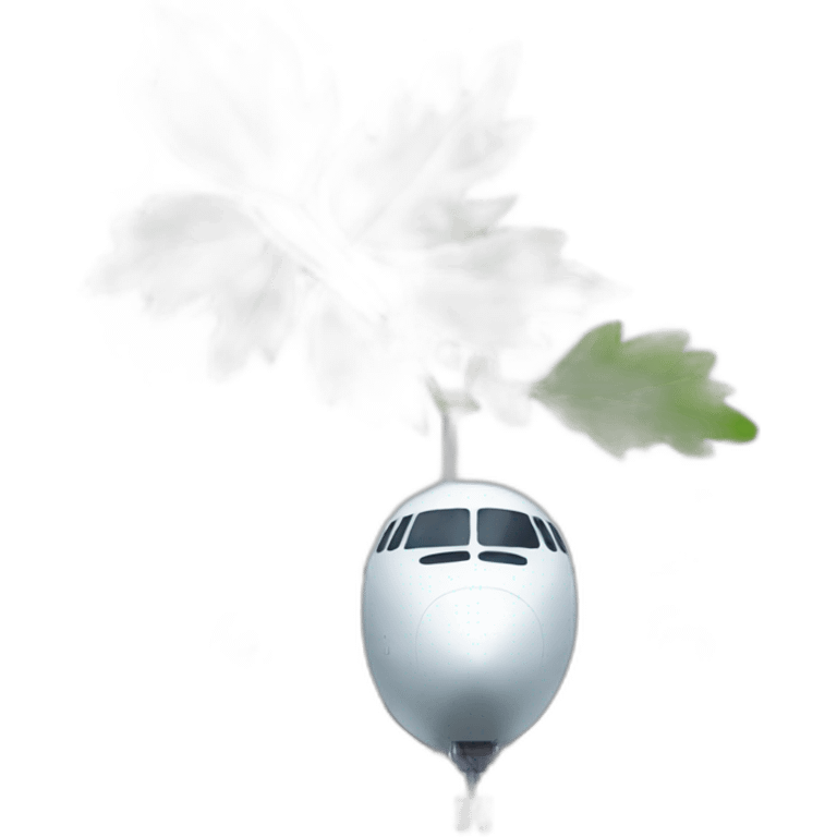 plane with leaves emoji